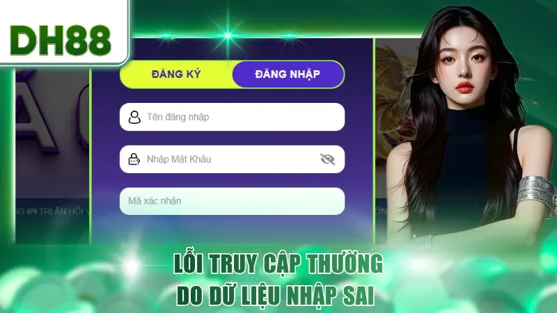 Lỗi truy cập thường do dữ liệu nhập sai